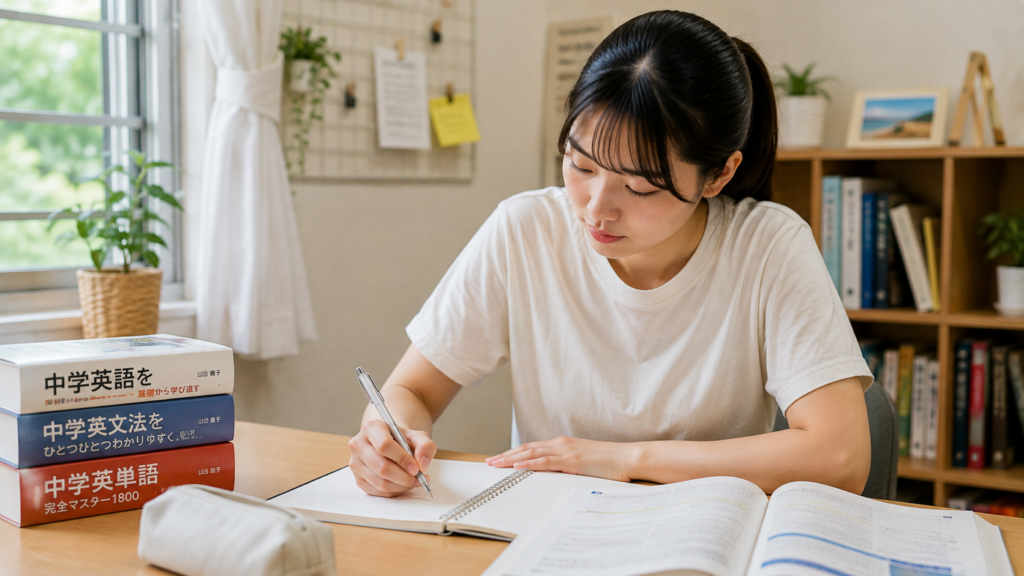 フィリピン留学前に基礎英語を勉強する日本人
